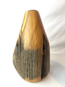 lot 93 image: Turned Rocky Mountain Cedar Candle Stand or Vase