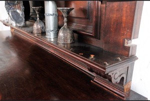lot 119 image: Beautiful Antique Breakfront Hutch Cabinet