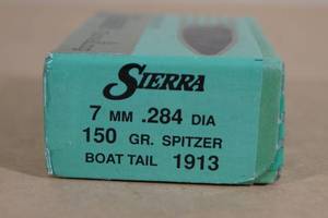 100 Sierra GameKing 7mm .284 150 Gr Spitzer BT Bullets