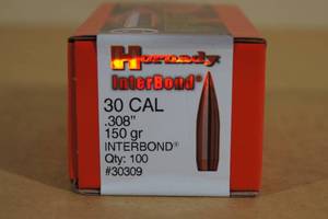100 Hornady InterBond 30 Cal .308 150 Gr Bullets