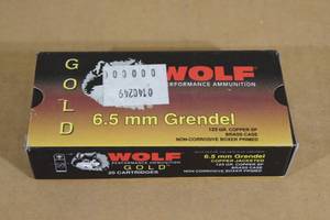 20 Wolf Gold 6.5mm Grendel 123 Gr Copper SP Ammo