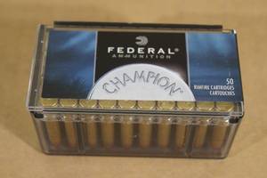 50 Federal Champion .22 Win Mag 40 Gr FMJ Ammo