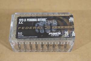 50 Federal Premium .22 LR Personal Defense 29 Gr Punch FN Ammo