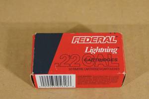 50 Federal Lightning .22 LR 40 Gr Lubricated Lead Ammo