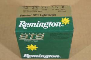 25 Remington Premier STS 12 Gauge 2-34 8 Shot Shotshells