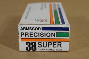 50 Armscor Precision .38 Super 125 Gr FMJ Ammo