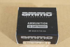 20 Ammo Incorporated 9mm 124 Gr JHP Ammo