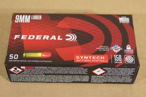 50 Federal Syntech 9mm Luger 150 Gr TSJ Ammo