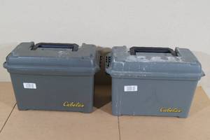 2 Cabelas Plastic Ammo Cans