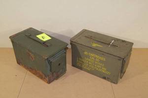 2 Metal Ammo Cans