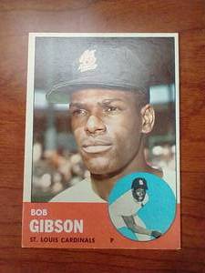 lot 34 image: 1963 Topps Bob Gibson Card