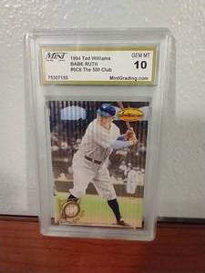 lot 42 image: SlabbedGraded Babe Ruth Commemorative Card