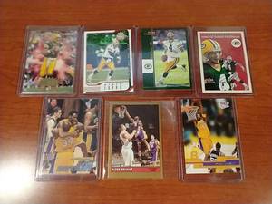 lot 69 image: Brett Favre & Kobe Bryant Cards