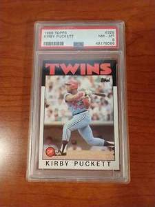 lot 76 image: 1986 Kirby Puckett Card - PSA 8