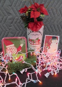 TALL CHRISTMAS TIN, LIGHTS, NEW CHRISTMAS ITEMS