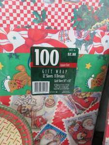 200 SQ FEET OF NEW CHRISTMAS WRAP, MANNHEIM STEAMROLLER CD, PLUS MORE
