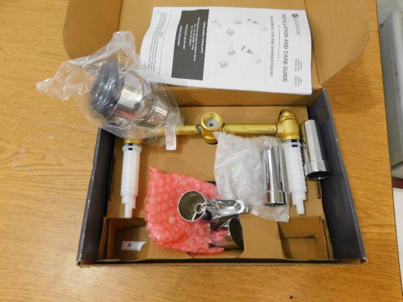 lot 69 image: Glacier Bay Aragon 2-Handle 1-Spray Shower Faucet in Chrome (Valve Included)