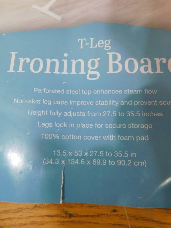 lot 116 image: T Leg Ironing board.