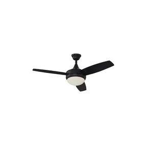 lot 102 image: Harbor Breeze Beach Creek 44-in Matte Black LED Indoor Ceiling Fan with Light and Remote (3-Blade)
