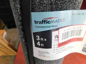 lot 31 image: TrafficMaster Charcoal 36 in. x 48 in. Rubber Commercial Door Mat