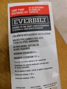 lot 52 image: Everbilt Sump Pump Discharge Kit
