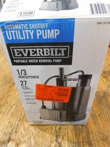 lot 81 image: Everbilt 13 HP Automatic Utility Pump