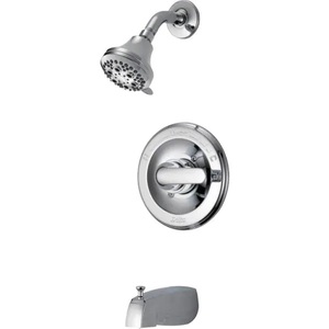 lot 138 image: Delta Classic Single-Handle 5-Spray Tub and Shower Faucet in Chrome (Valve Included)