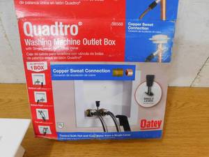 lot 134 image: Oatey Quadtro 2 in. Copper Sweat Connection Washing Machine Outlet Box with Water Pressure Regulator