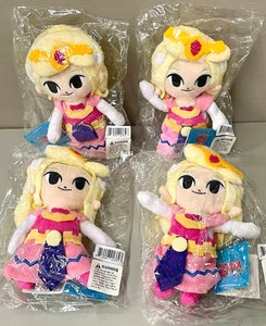 Lot of 4 The Legend of Zelda Princess Wind Waker Plush Toys.