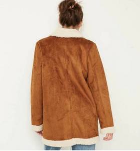Wild Fable Faux Suede Sherpa Lined Womens Coat SIze S