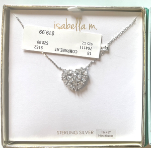 Lot of 2 Womens Silver Necklaces with Box