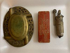 Antique Harmonica and Lighter