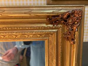 Gold Painted Wood Framed Mirror