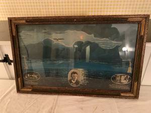 Lindbergh Transatlantic Flight Commemorative Framed Art