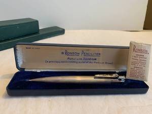 Vintage Ronson Pencil Lighter Combo and Drafting Lettering Tools