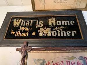 Signs - 2 Needlework, 1 Glass