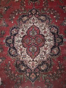 162 x 114 Oriental Living Room Rug - Red with pattern