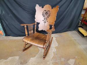 lot 356 image: Wood Rocker 