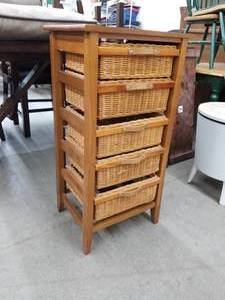 lot 318 image: Shelf with basket drawers