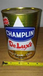 lot 9 image: Champlin Motor Oil Quart Can  full