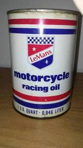 lot 11 image: Le Mans Motorcycle Racing Oil Quart  full.