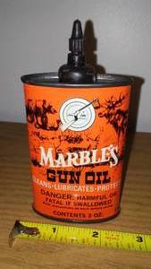 lot 34 image: Marbles gun oil, 3 ounce can.