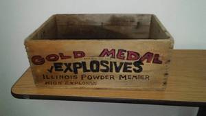 lot 129 image: Gold medal explosive box crate