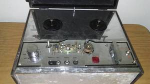 lot 137 image: Holiday portable reel to reel recorder.
