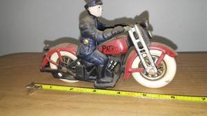 lot 196 image: Cast police motorcycle.
