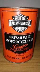 lot 213 image: Harley-Davidson motorcycle oil quart- empty.