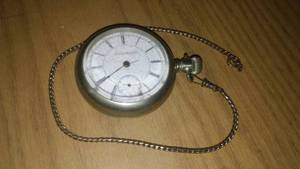 lot 243 image: Antique pocket watch- very heavy.