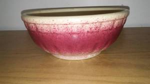 lot 251 image: Stoneware bowl- Christmas 1956- Appleton Cooperative Association- rare and nice.