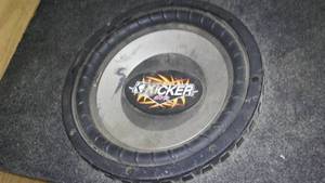 lot 261 image: Kicker CVR Subwoofer and Cables.