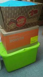 lot 263 image: Mystery Lot. 1 Tote and 2 Boxes.